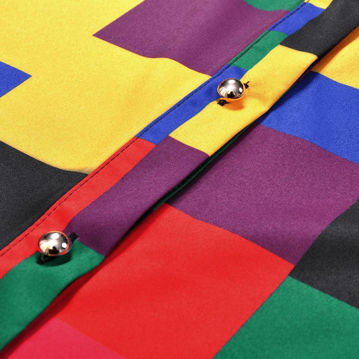 90s Aesthetic Rainbow Plus Size Blouse