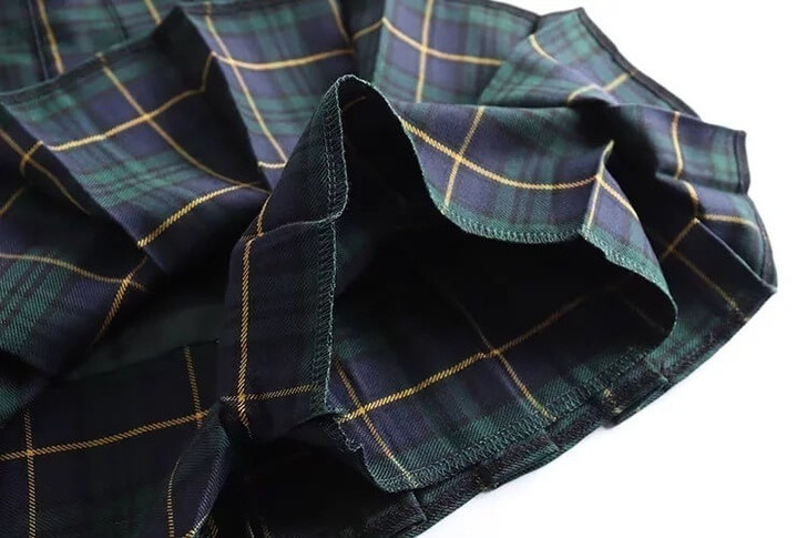 Plaid High Waist Pleated Mini School Skirt Plaid High Waist Pleated Mini School Skirt