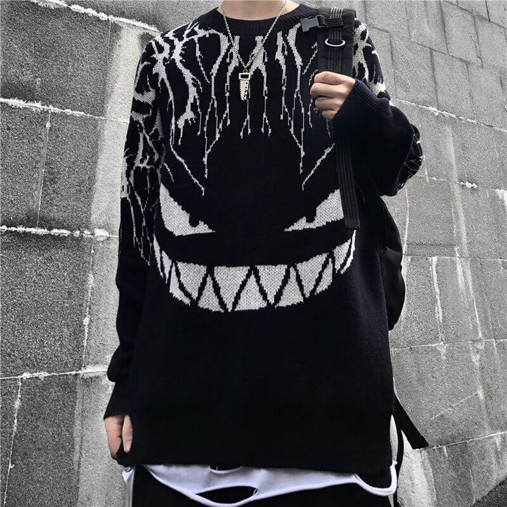 Evil Smi̇le Oversize Sweater