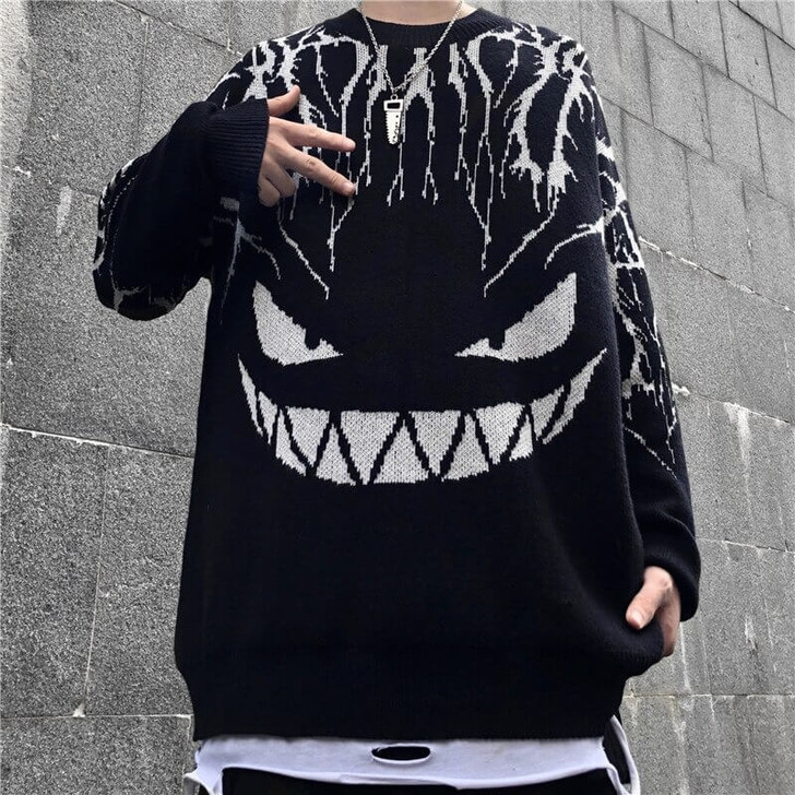 Evil Smi̇le Oversize Sweater