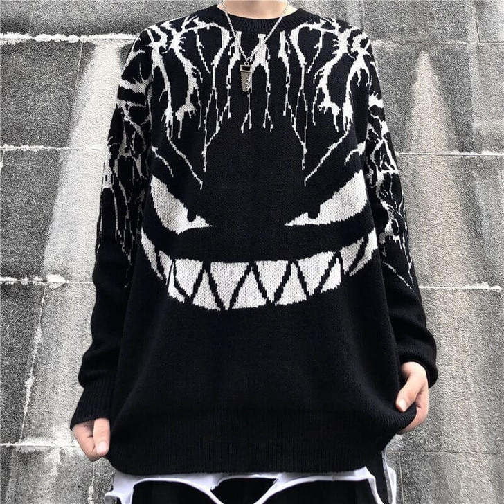 Evil Smi̇le Oversize Sweater