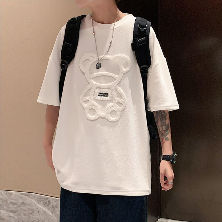Flock Print Bear Unisex Tee Flock Print Bear Unisex Tee