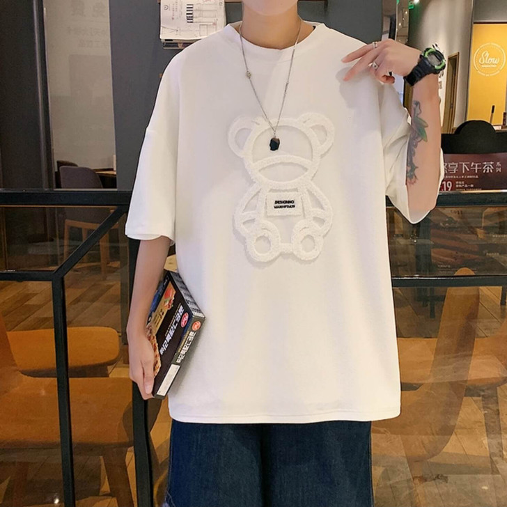 Flock Print Bear Unisex Tee Flock Print Bear Unisex Tee