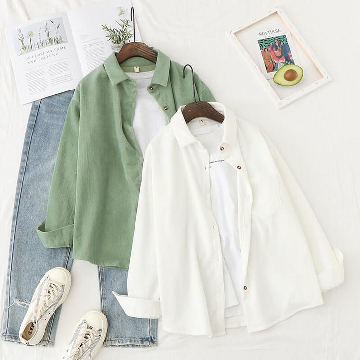 Soft Aesthetic Corduroy Shirt Soft Aesthetic Corduroy Shirt