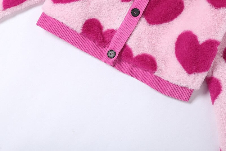 Soft Girl Pink Heart Cardigan Soft Girl Pink Heart Cardigan