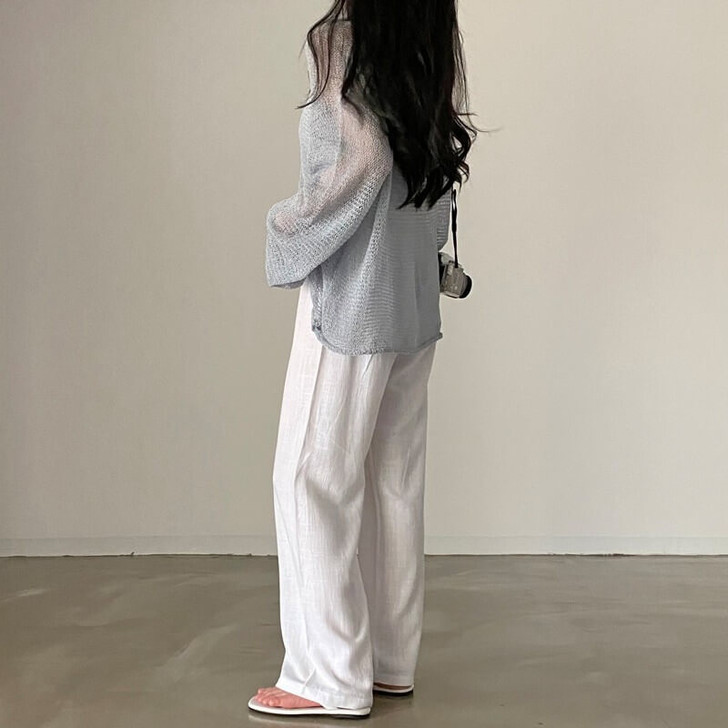 One Size Mesh Sweater