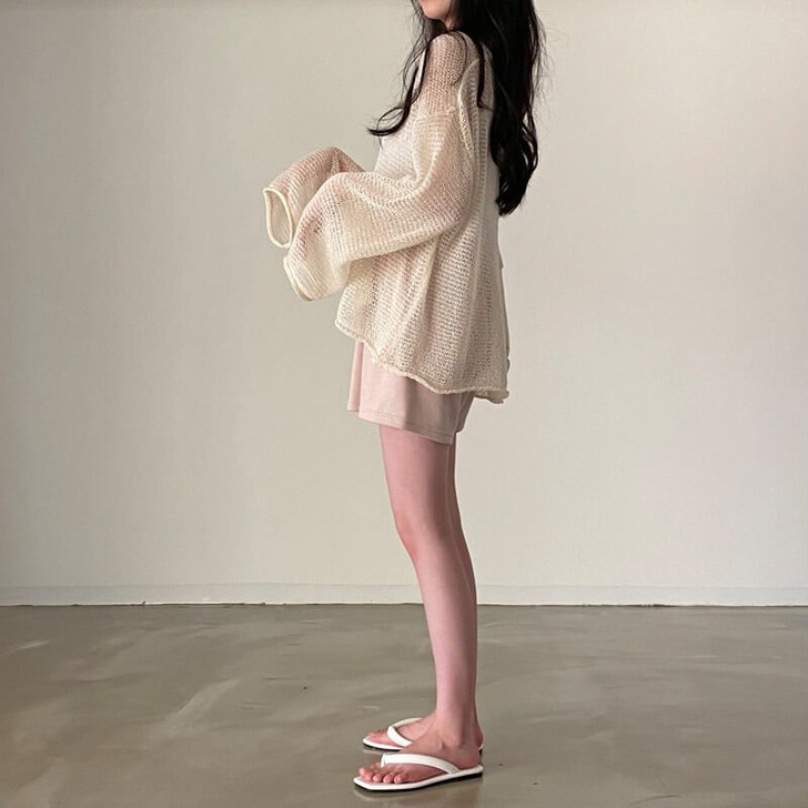 One Size Mesh Sweater