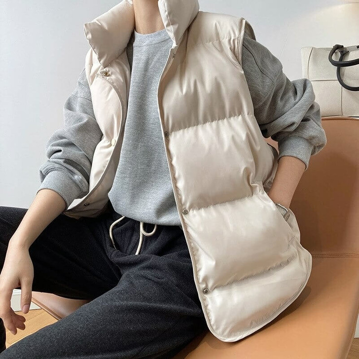 Sleeveless Puffer Unisex Jacket - Cosmique Studio