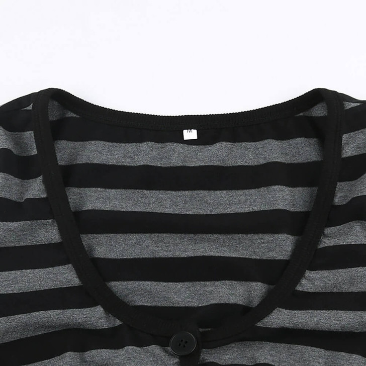 Grunge Striped Shrug Top Grunge Striped Shrug Top