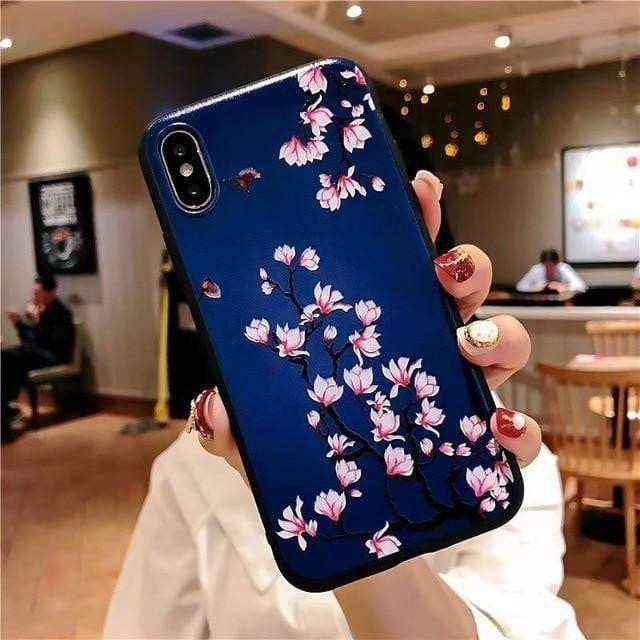 emboss flower phone case