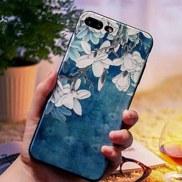 emboss flower phone case