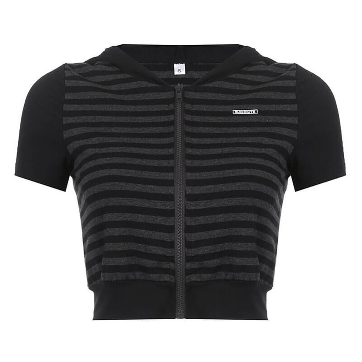 Grunge Crop Hooded Jacket Grunge Crop Hooded Jacket