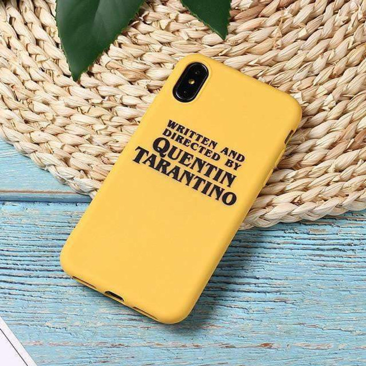 written and directed by quentin tarantino phone case in yellow written and directed by quentin tarantino phone case in yellow