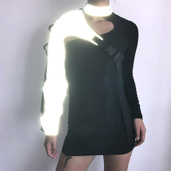 Blackpink Reflective One Shoulder Top