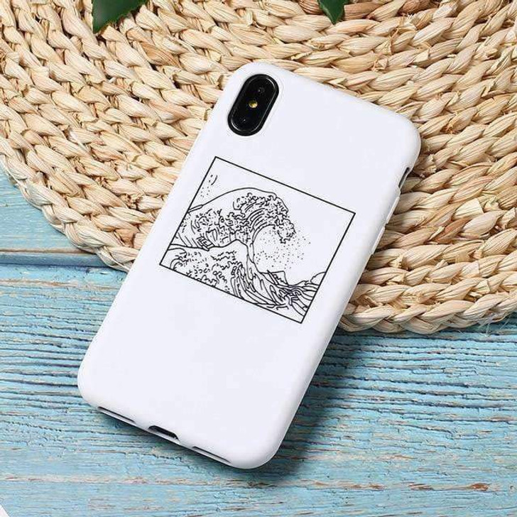 the great wave off kanagawa white phone case the great wave off kanagawa white phone case