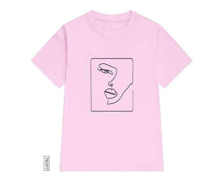 face abstract pink tee face abstract pink tee