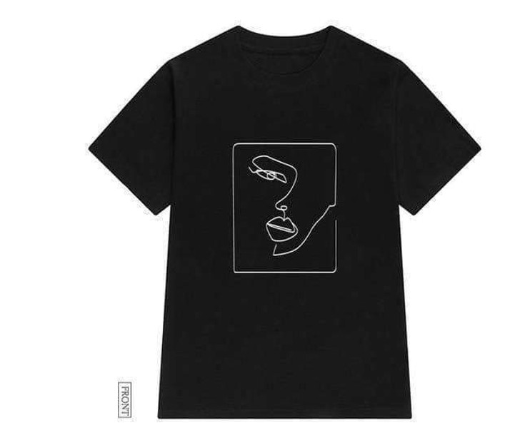 face abstract black tee face abstract black tee