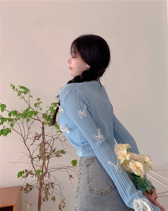 ANGELCORE BUTTERFLY CROP CARDIGAN