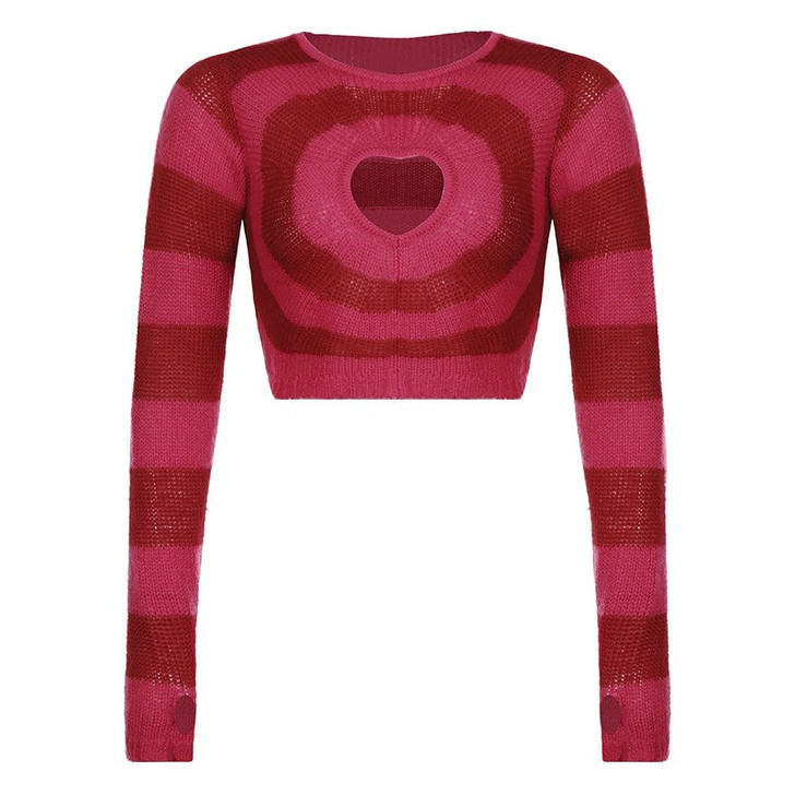 Y2K HEART KNIT SWEATER Y2K HEART KNIT SWEATER