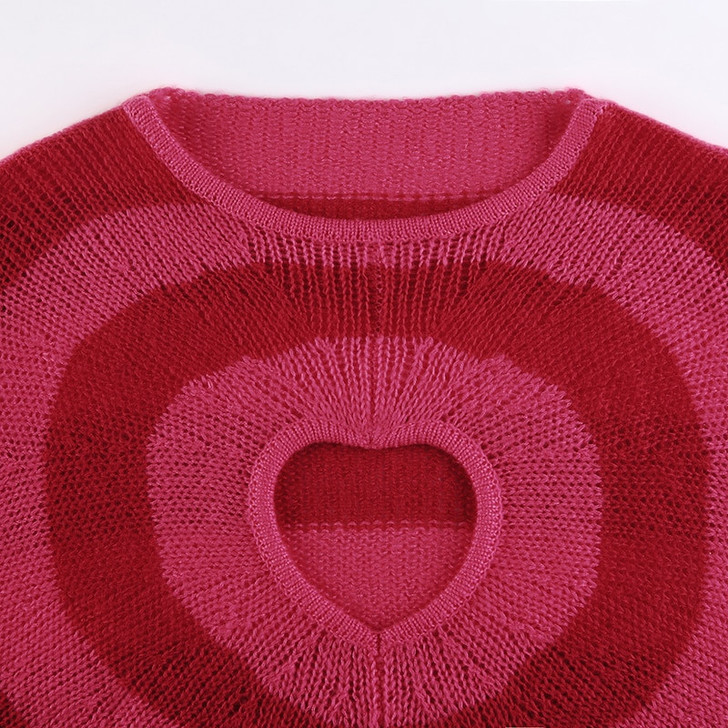 Y2K HEART KNIT SWEATER Y2K HEART KNIT SWEATER