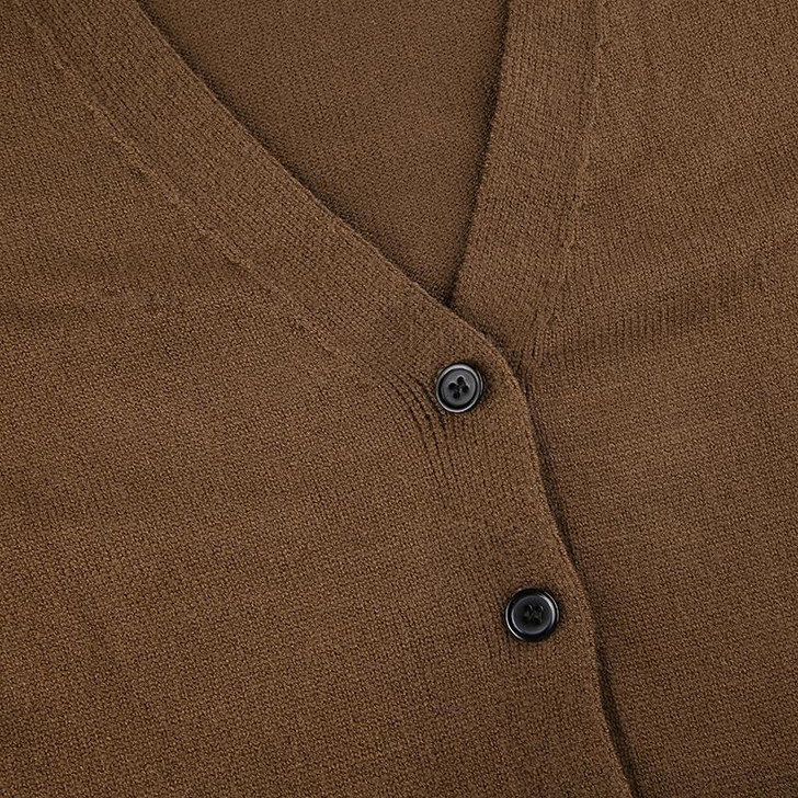 90S AESTHETIC FRONT BUTTONED OVERSIZE BROWN SWEATER 90S AESTHETIC FRONT BUTTONED OVERSIZE BROWN SWEATER