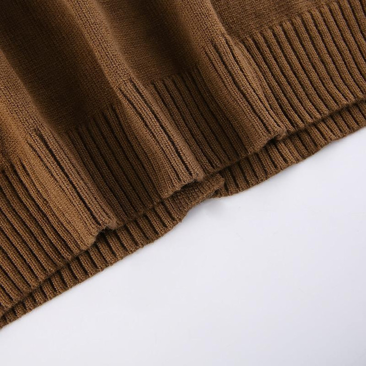 90S AESTHETIC FRONT BUTTONED OVERSIZE BROWN SWEATER 90S AESTHETIC FRONT BUTTONED OVERSIZE BROWN SWEATER