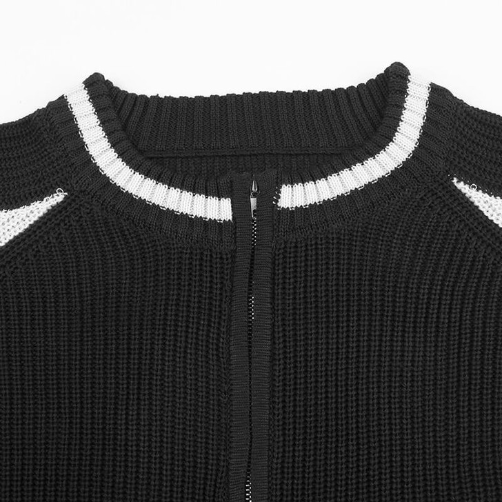 Vsco Knitted Zipper Cardigan