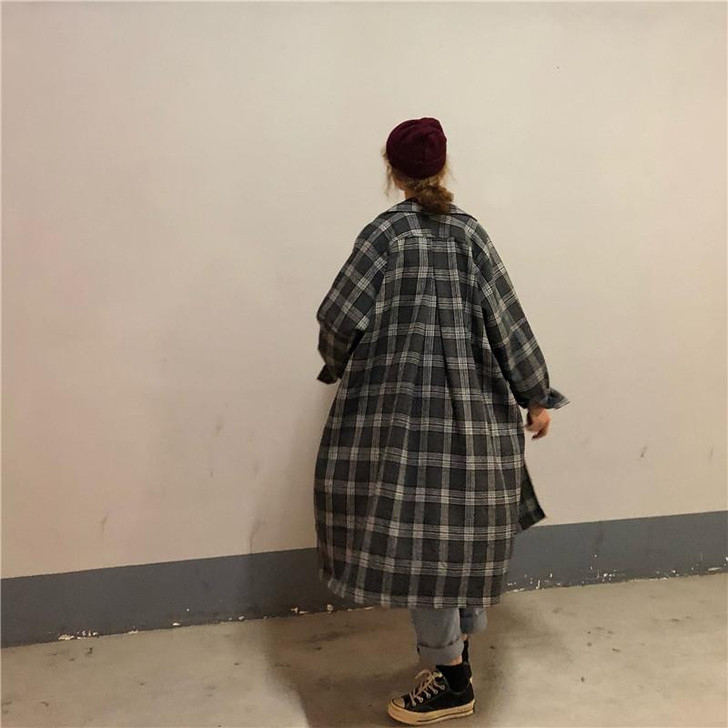 DARK ACADEMIA STYLE VINTAGE LONG COAT - Cosmique Studio - Aesthetic Outfits DARK ACADEMIA STYLE VINTAGE LONG COAT - Cosmique Studio - Aesthetic Outfits