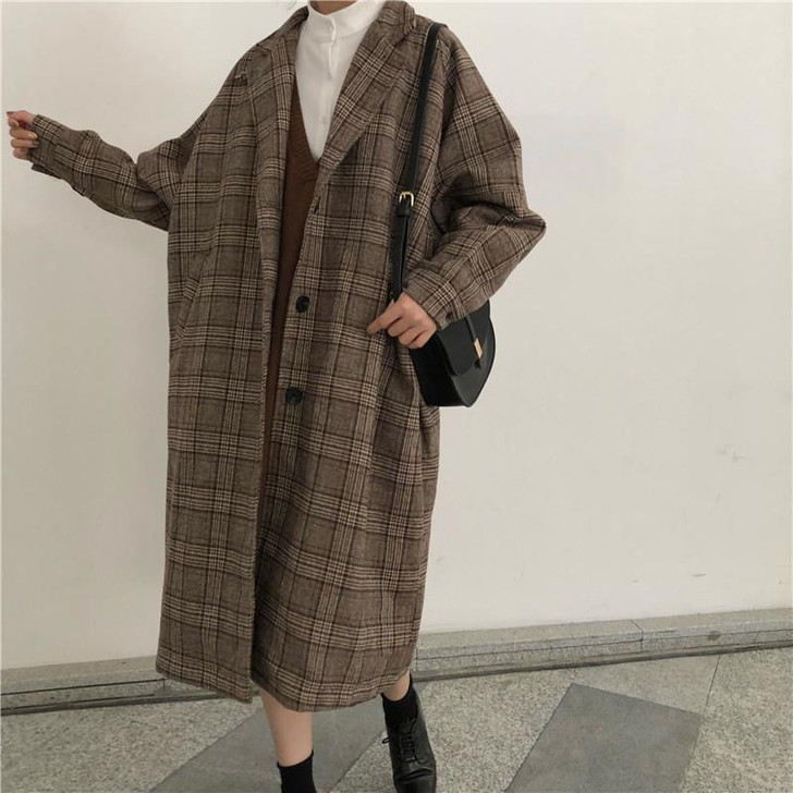 DARK ACADEMIA STYLE VINTAGE LONG COAT - Cosmique Studio - Aesthetic Outfits DARK ACADEMIA STYLE VINTAGE LONG COAT - Cosmique Studio - Aesthetic Outfits