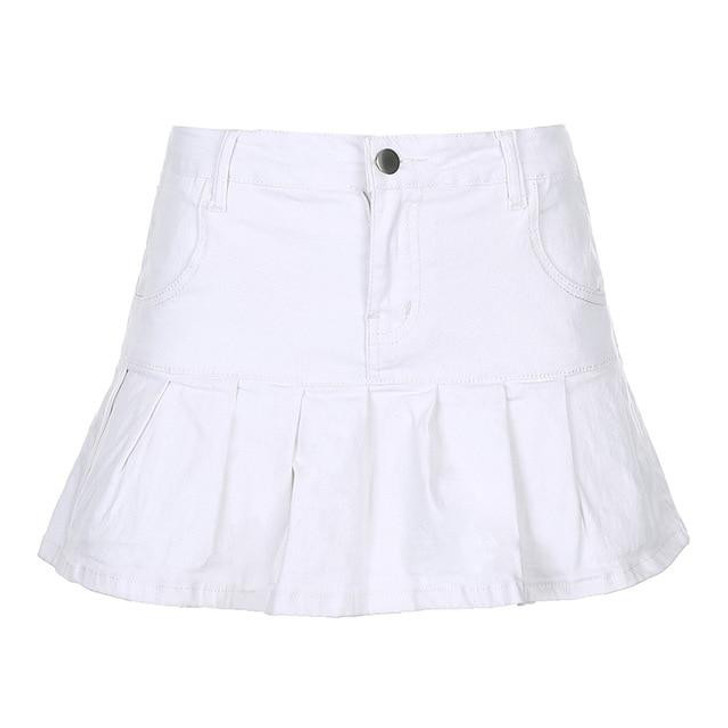 SOFT GIRL PLEATED SEXY MINI SKIRT-aesthetic-clothing-cosmiquestudio.com