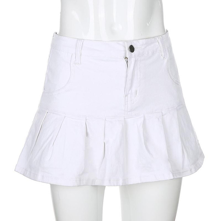 SOFT GIRL PLEATED SEXY MINI SKIRT-aesthetic-clothing-cosmiquestudio.com