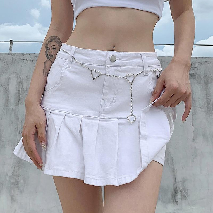 SOFT GIRL PLEATED SEXY MINI SKIRT-aesthetic-clothing-cosmiquestudio.com