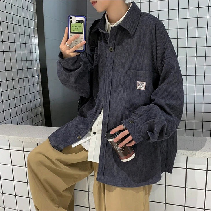 KOREAN CORDUROY MEN SHIRT KOREAN CORDUROY MEN SHIRT