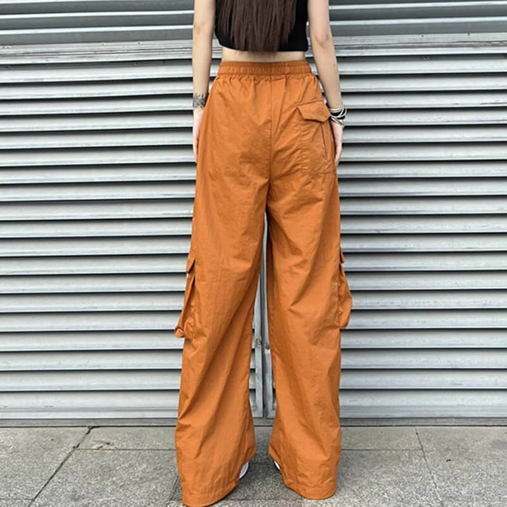 Orange Cargo Pants - Cosmique Studio