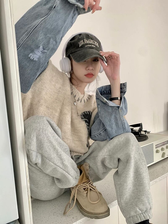 Y2k Heart Knitted Cozy Sweater