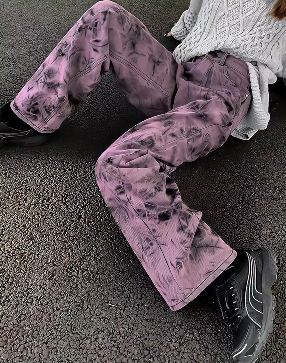 Baddie Tie Dye Denim Pants Baddie Tie Dye Denim Pants