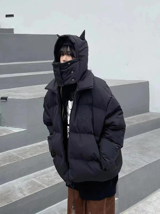 Grunge Devil Hooded Puffer Jacket Grunge Devil Hooded Puffer Jacket