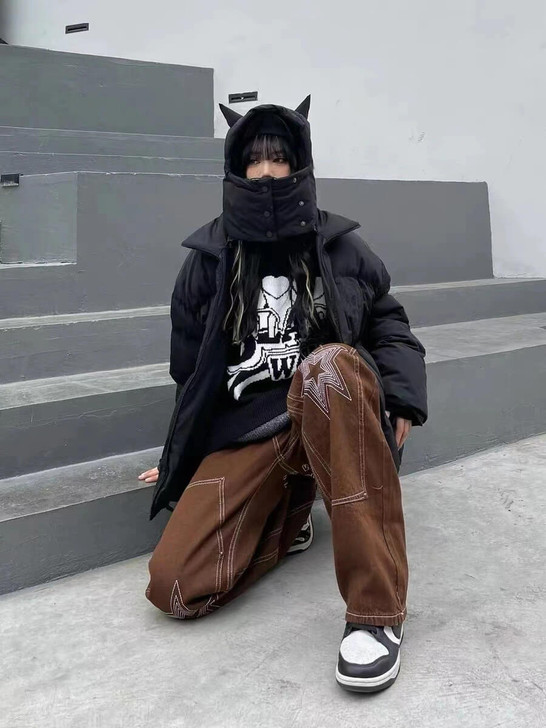 Grunge Devil Hooded Puffer Jacket Grunge Devil Hooded Puffer Jacket