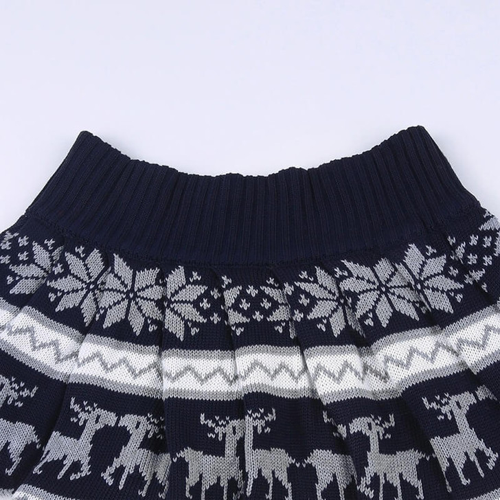Christmas Knitted Mini Skirt