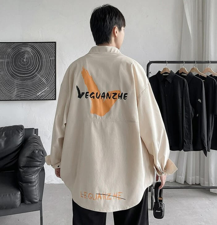 Korean Style Graffiti Men Shirt