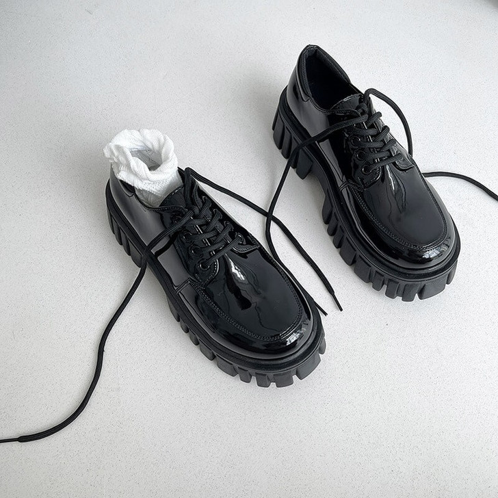 Dark Academia Flat Chunky Shoes