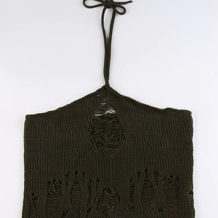 Goblincore Knit Halter Top Goblincore Knit Halter Top