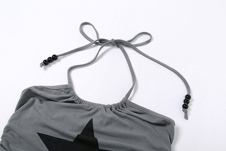 Y2k Star Print Halter Top Y2k Star Print Halter Top