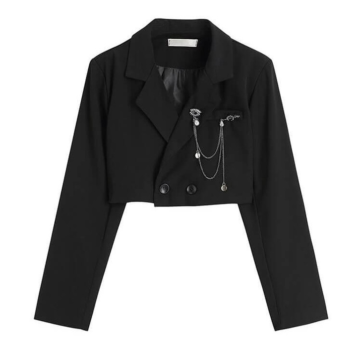 Gothic Cropped Blazer Jacket