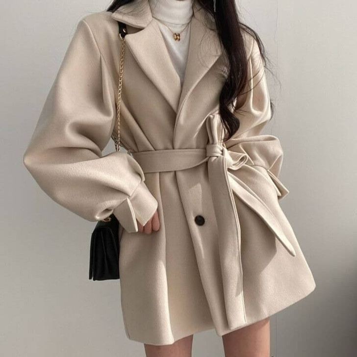 Dark Academia Belted Coat
