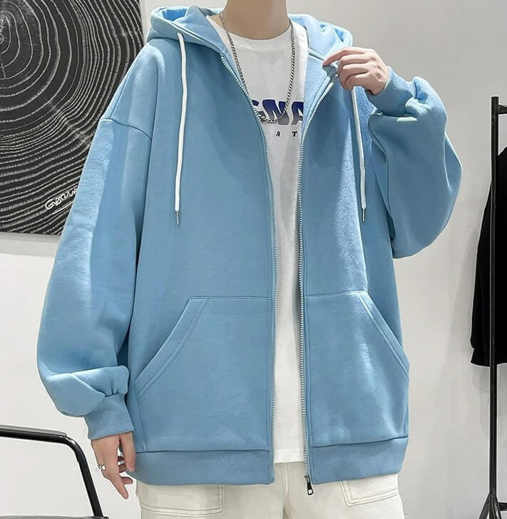 Casual Zip Up Men Hoodie - Cosmique Studio