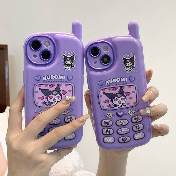 Sanrio character cute purple kuromi phone case
