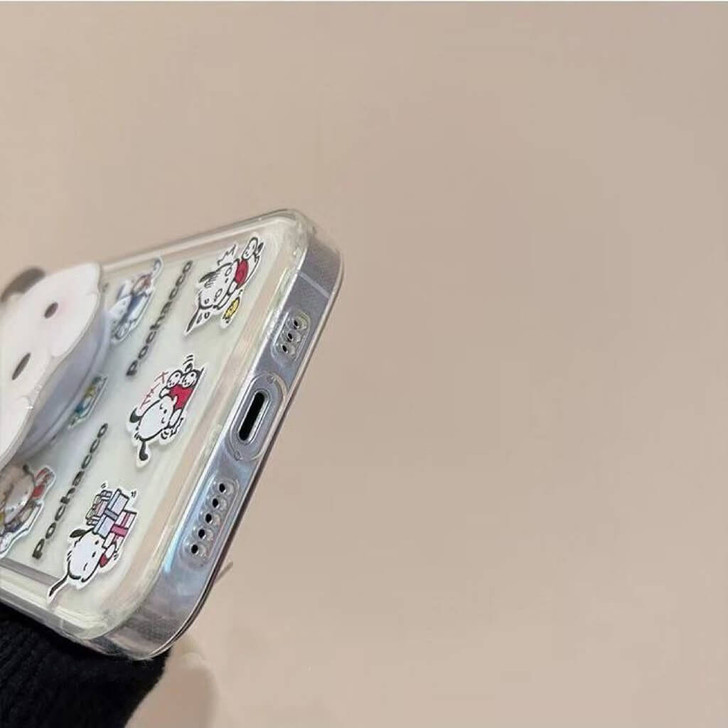 Sanrio character pochacco printed bracket phone case