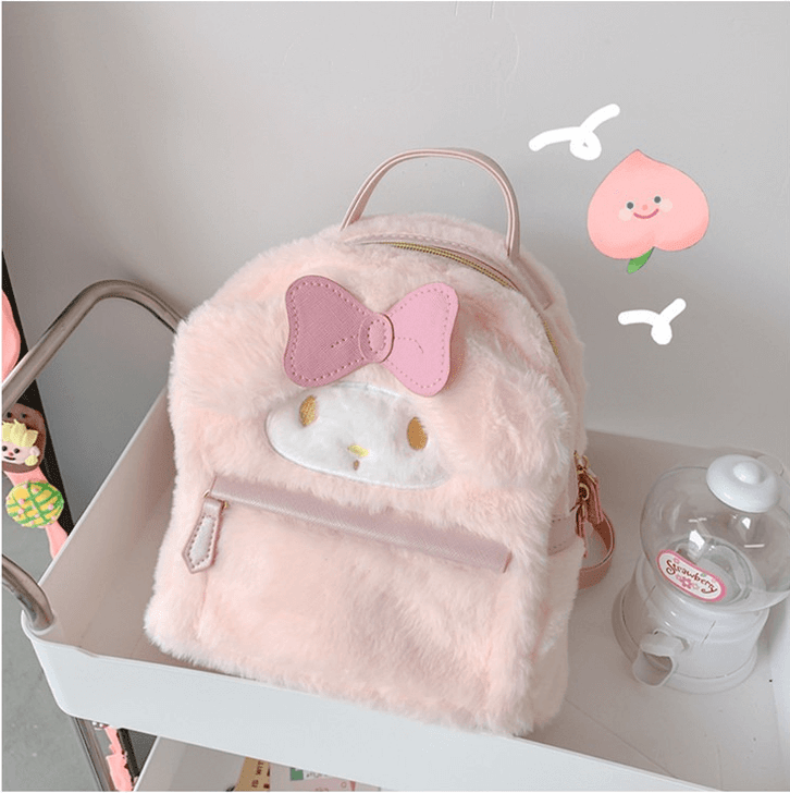 My melody pink plush backpack