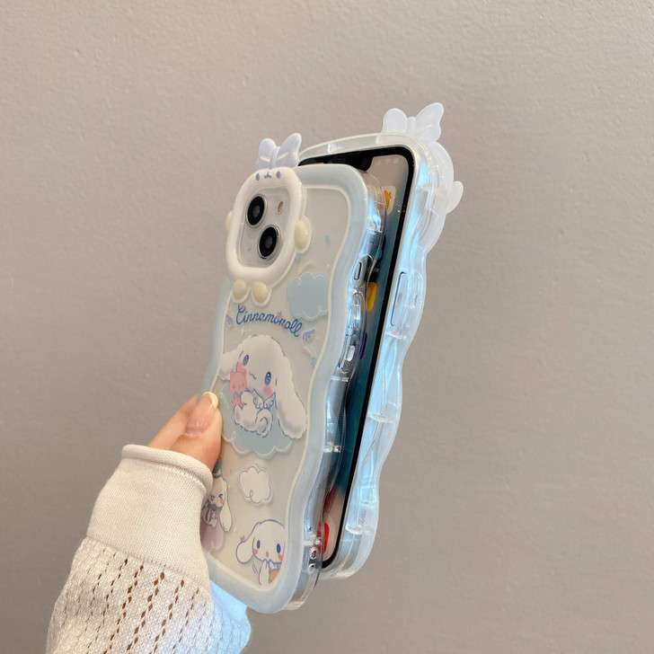 Sanrio character cinnamoroll wavy phone case Sanrio character cinnamoroll wavy phone case